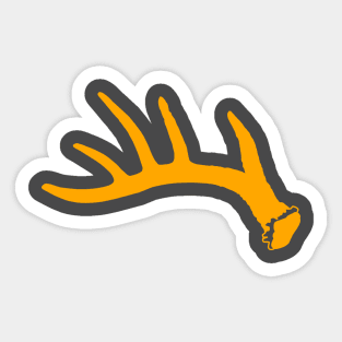 Blaze Orange Shed Antler Sticker